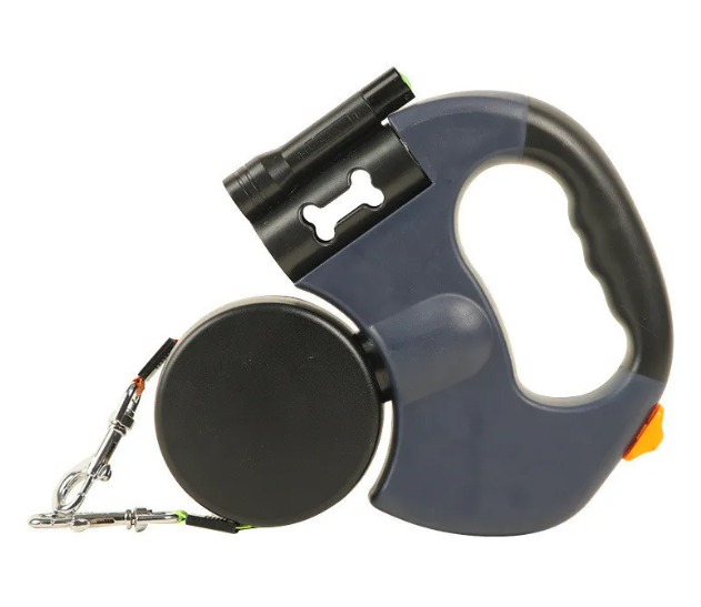 Retractable Double Dog Leash – Walk Two Dogs at Once with Built-In Light